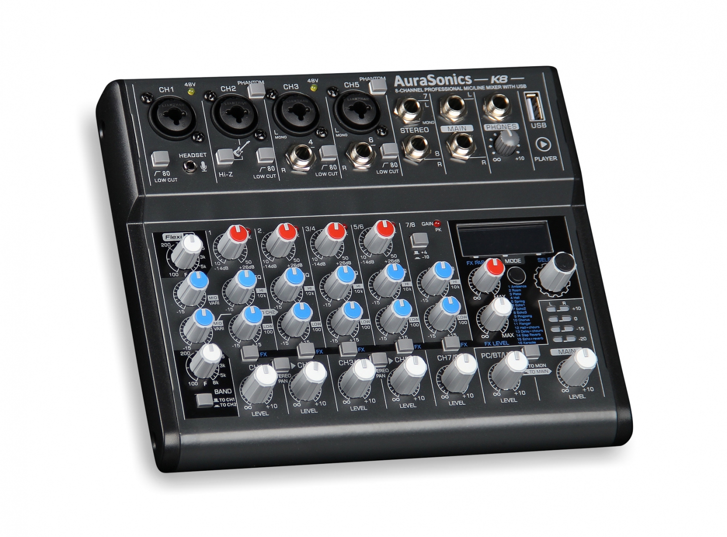 AuraSonics K8 компактный микшерный пульт в Кабардино-Балкарии
