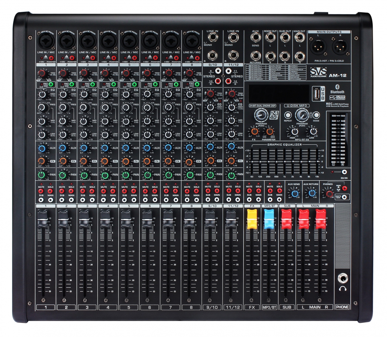 SVS Audiotechnik mixers AM-12 Микшерный пульт аналоговый, 12-канальный в Кабардино-Балкарии
