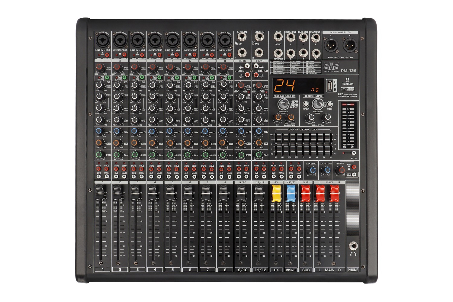 SVS Audiotechnik mixers PM-12A Активный аналоговый микшерный пульт, 12-канальный в Кабардино-Балкарии